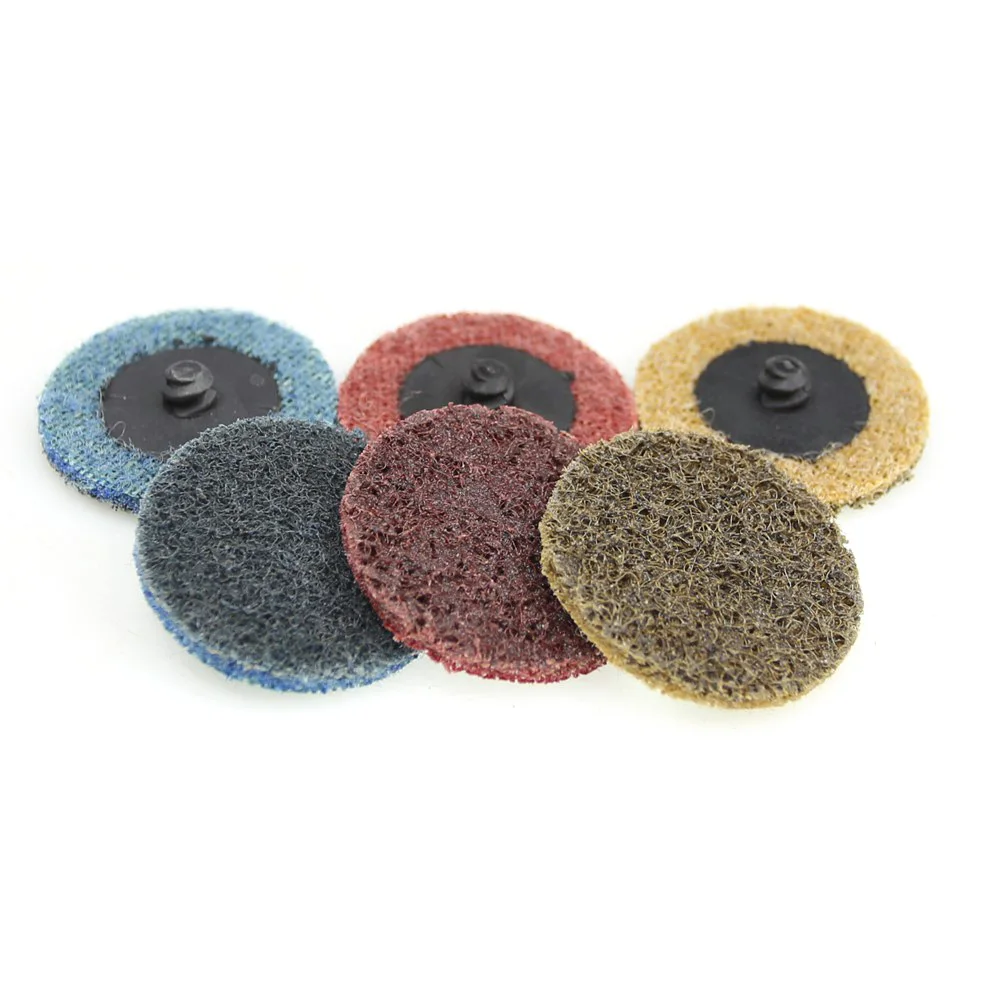30 pieces 2" Italy BBL Scour Non-woven Roloc Sanding Disc Metal SMC Grinding Air Grinder Drill Rotary Tools