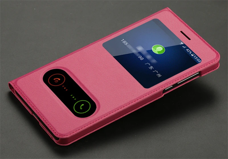Flip leather case with 2 windows for Nokia 6 (15)