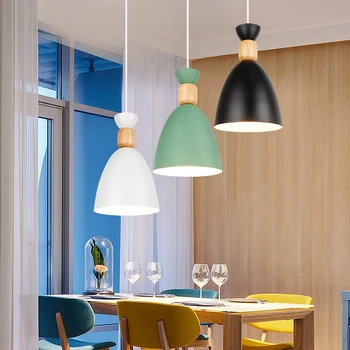 LED Pendant Lamp Modern Hanging Lights Pendant Lighting wood Modern Lighting for Restaurant Pendant Lighting Dining room Bedroom modern led pendant lights lamp dining room hanging white restaurant lighting iron bar nordic creative for kitchen