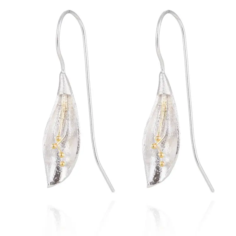 Oly2u длинный Цветок каллы серьги для женщин дизайн Threader серьги аксессуары серьги Свадебные украшения для вечеринок