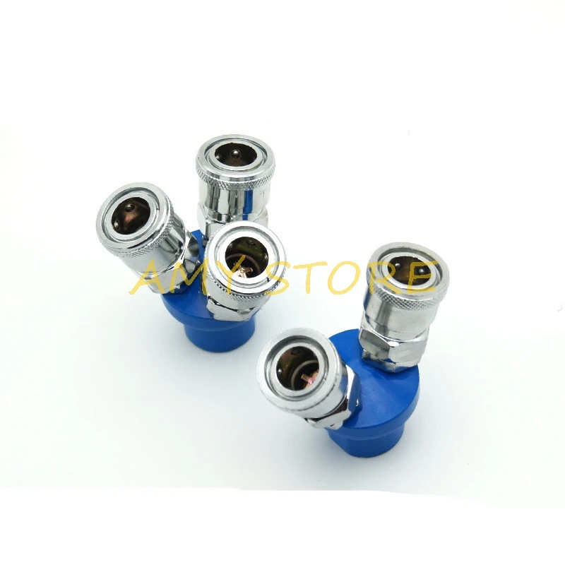 Pneumatic Compressor Fittings 1/4&quot BSPP Female 2 Way Or 3 Output Air Hose Quick Coupler Socket Connector SMV SMY | Обустройство