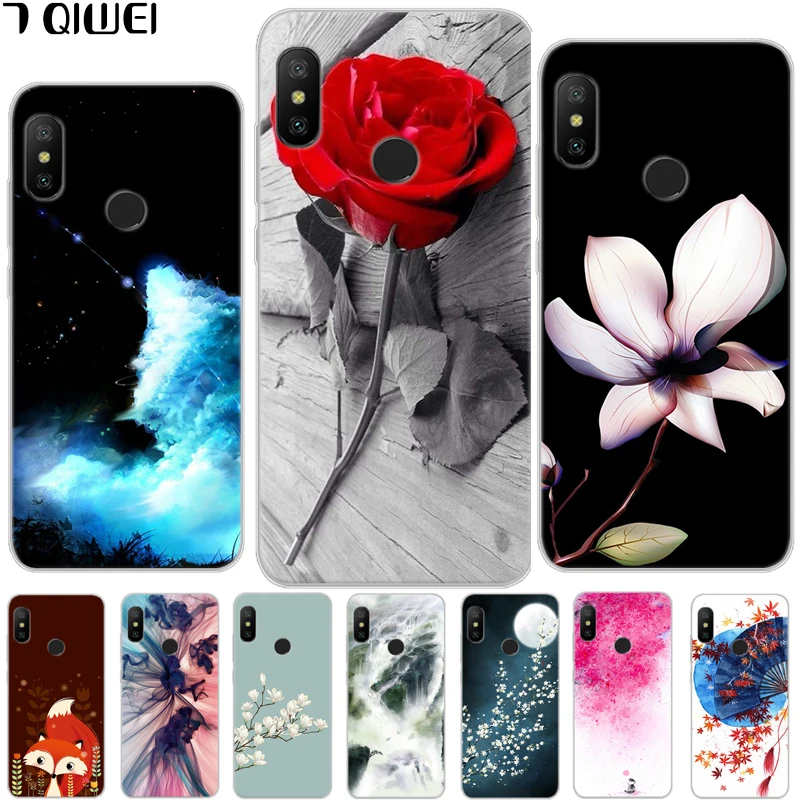 

For Xiaomi Mi A2 Lite Case MIA2 Lite Silicone Soft Print Cool Cover for Xiaomi Redmi 6 Pro Case Redmi 6Pro Cover TPU 5.84'' Capa