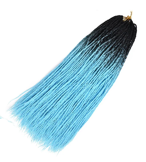 Qp волосы предварительно твист вязание крючком синтетические волосы для наращивания 6 пакетов Омбре крючком косы Сенегальские твист волосы 2" 30 прядей - Цвет: #24