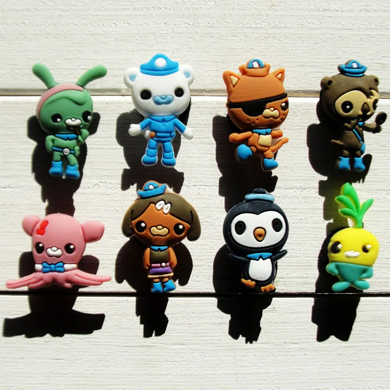 

80pcs Octonauts Cartoon PVC Shoe Buckles Shoe Charms Fit Croc For Shoes&wristbands with Holes Furniture Accessories Party Favors