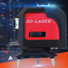 360 градусов лазерного самонивелирующегося перекрестного 3D Красного луча выравниватель для вертикального и уровневого эталона