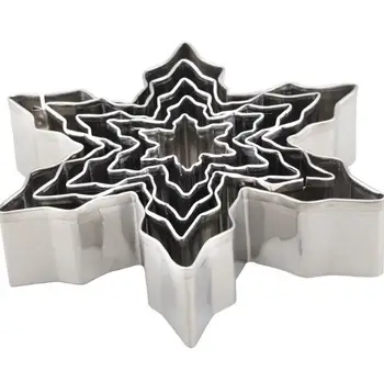 

Kitchen Dining Bakeware Pastry Tools stainless steel Christmas snow cookie mold mould 3set/lot