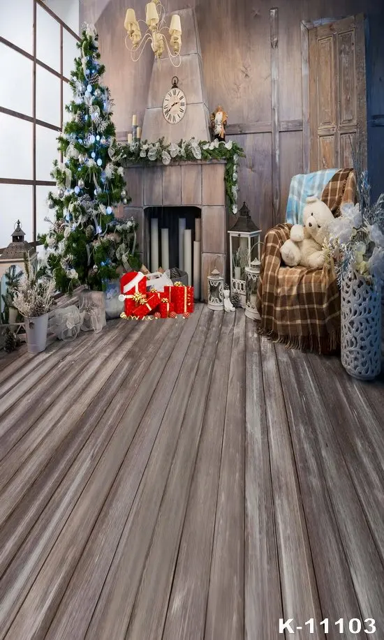 Christmas Backdrops For Photography Wood Flooring Photo Background
