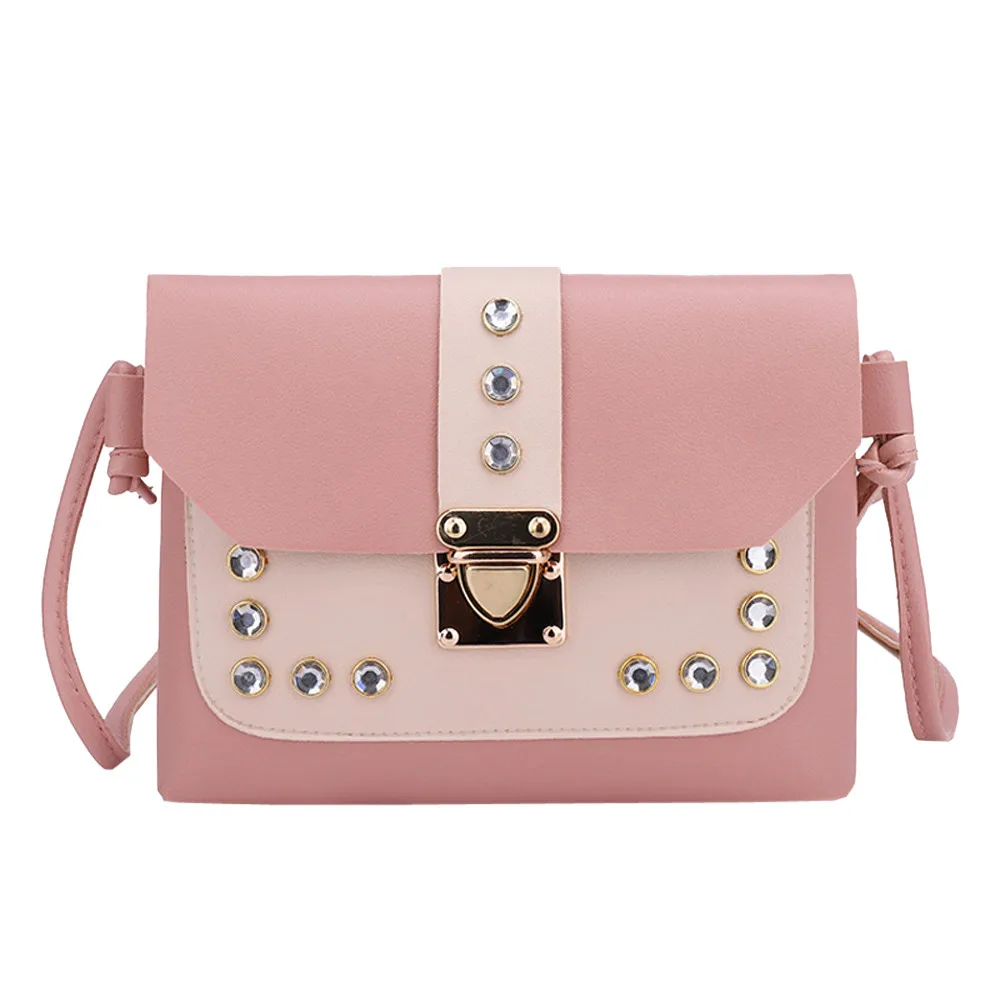 Женская сумка через плечо со стразами, сумка через плечо, сумка через плечо, летние пляжные сумки, женская сумка - Цвет: Pink