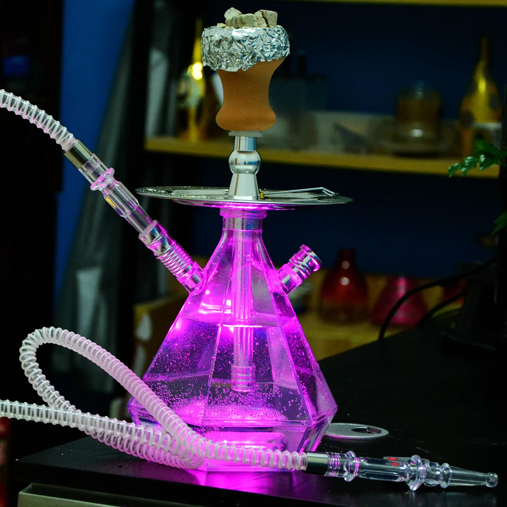 Купить Акрил кальян набор трубка для кальяна с светодио дный свет ...