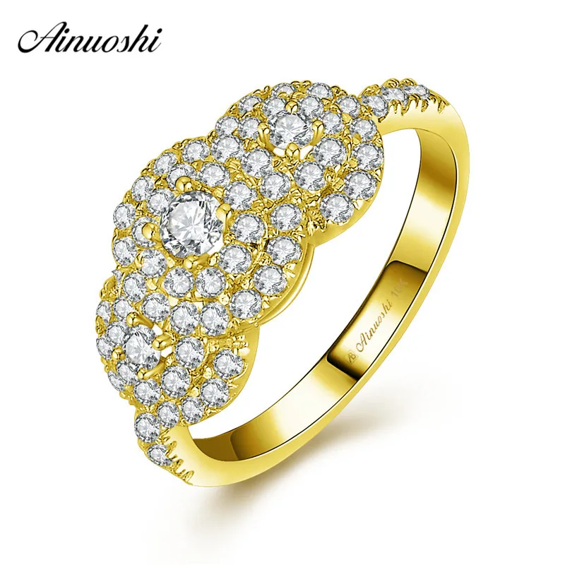AINUOSHI 10k Solid Yellow Gold Double Halo Ring Woman Wedding Engagement Jewelry 0.11ct Round Cut Bridal Band Shinning CZ Ring
AINUOSHI 10k Solid Yellow Gold Double Halo Ring Woman Wedding Engagement Jewelry 0.11ct Round Cut Bridal Band Shinning CZ Ring