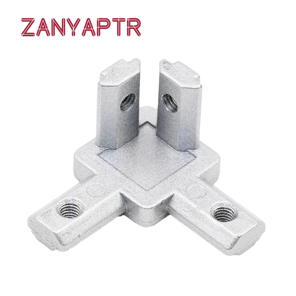 Aluminum T-slot Profile 3-Way 90L Inside Corner Connector w// Screw 2020 EU