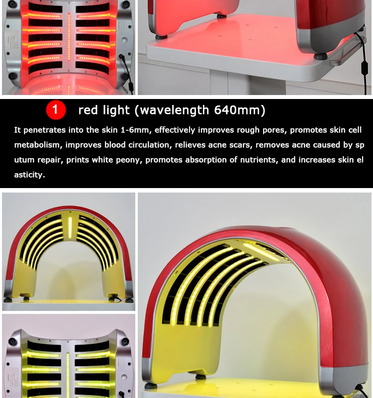 Устройство фотодинамической терапии светодиодный, фотонный терапия для лица омоложения кожи затянуть удаления акне, морщины светодиодный