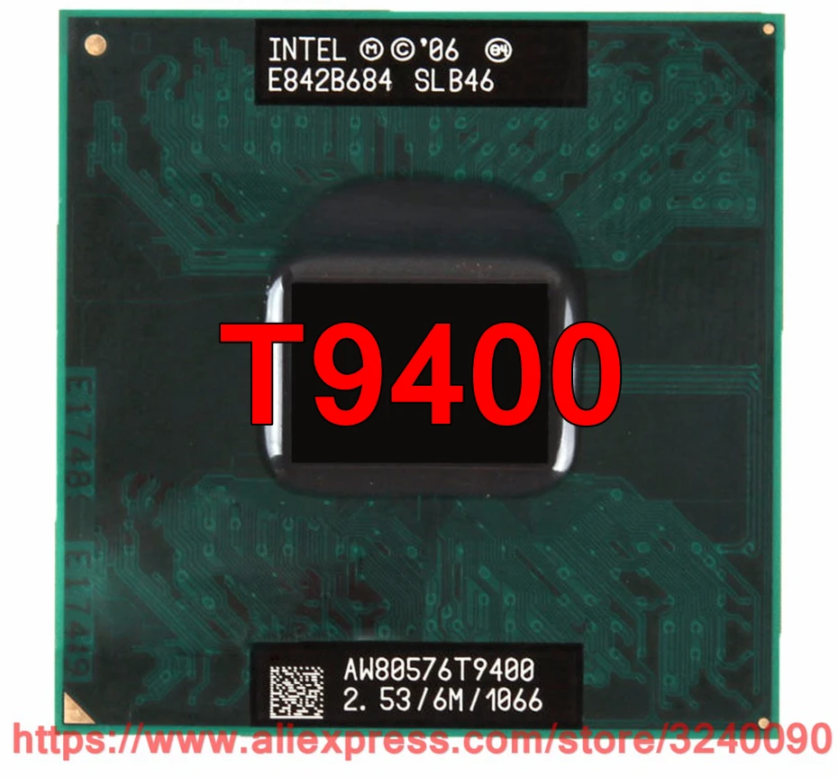 Оригинальный процессор Intel Core 2 Duo T9400 Процессор (6 м Кэш, 2,53 ...