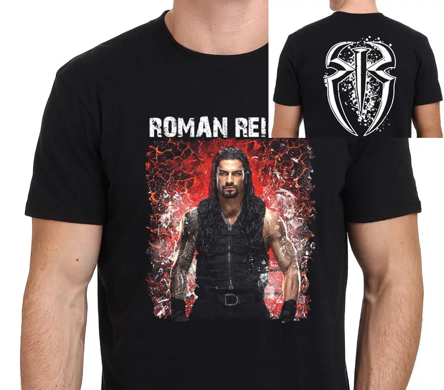 ROMAN REIGNS Pro Wrestling T Shirt Black Size S to XXL Print T Shirt