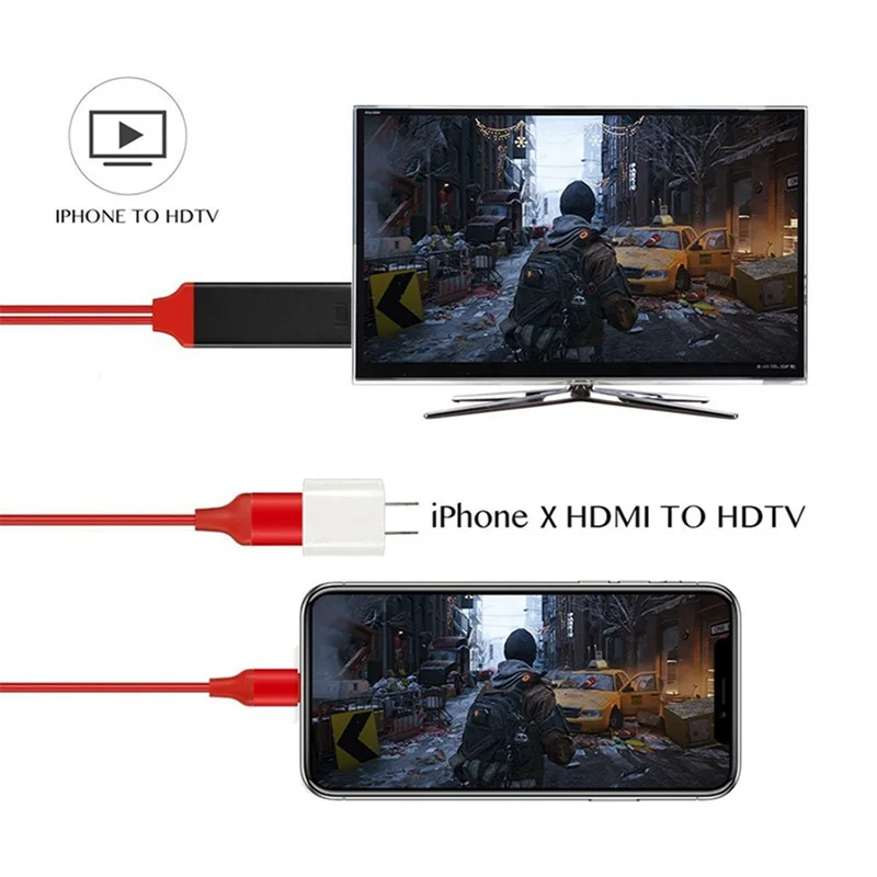 8 контактный HDMI кабель HDTV TV цифровой av адаптер 2 м USB 1080P смарт конвертер для Apple IPhone