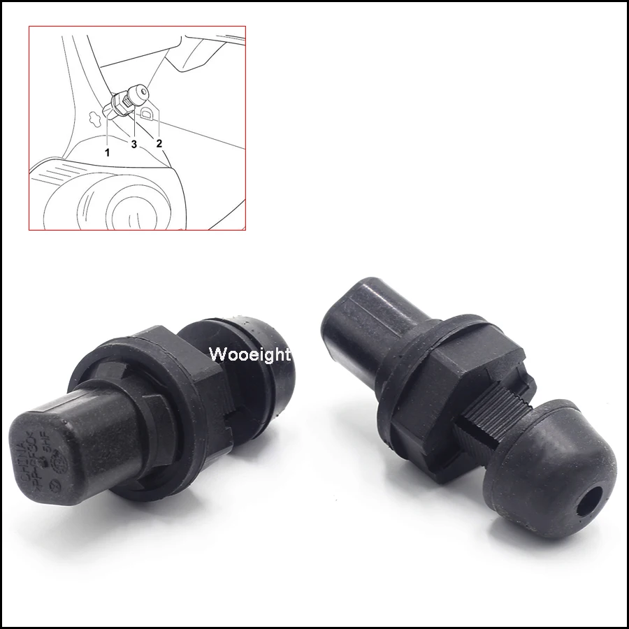 Wooeight 2Pcs Black Adjustable Buffer Block Trunk Lids Rubber Pier Cushioning Pad For 5KD 827 499 For VW Golf 6 MK6 (3)