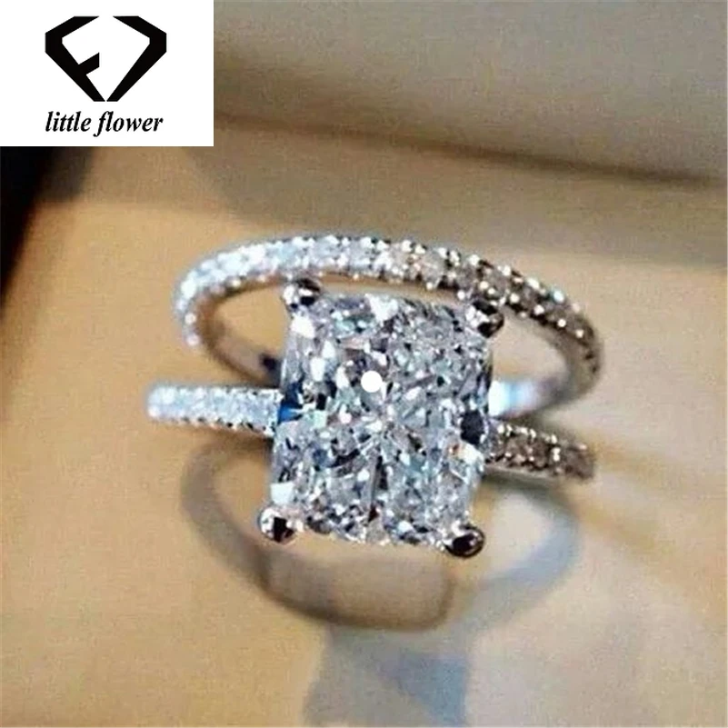 

925 Sterling Silver Ring Diamond Jewelry for Charm Women Anillo white topaz Gemstone Bizuteria Fine Wedding Ring peridot jewelry