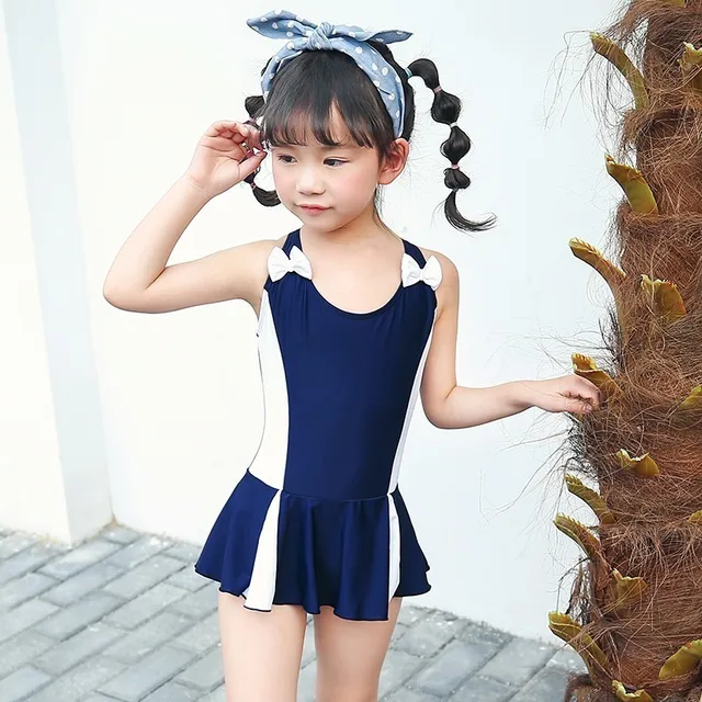Kids Swimwear Skirt One Piece Swimsuit Sports Girls Conservative Swim