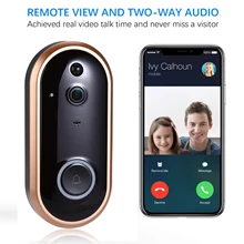 Smart WIFI Doorbell Intercom 1080P Video Ring Door Bell With Camera IR Entry Door Alert Wireless Security Door Call Video Eyes homsecur 9inch wired video door entry security intercom electric lock keys included