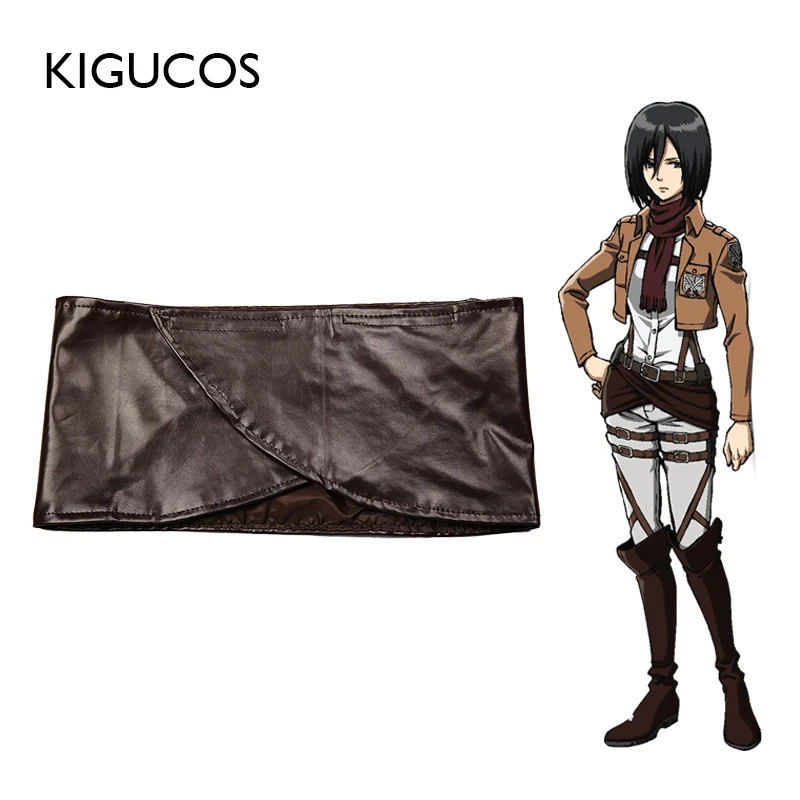 

KIGUCOS Attack on Titan Cosplay Costumes Shingeki No Kyojin Scouting Legion Eren Levi Leather Apron Mikasa Ackerman Belt Skirt