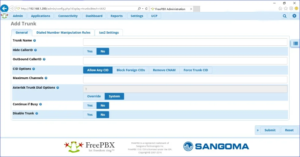 Мини VoIP сервер с 1 FXO+ 3 FXS портами, программное обеспечение Sangoma FreePBX, с карта Asterisk, ip-телефонная система voip решение