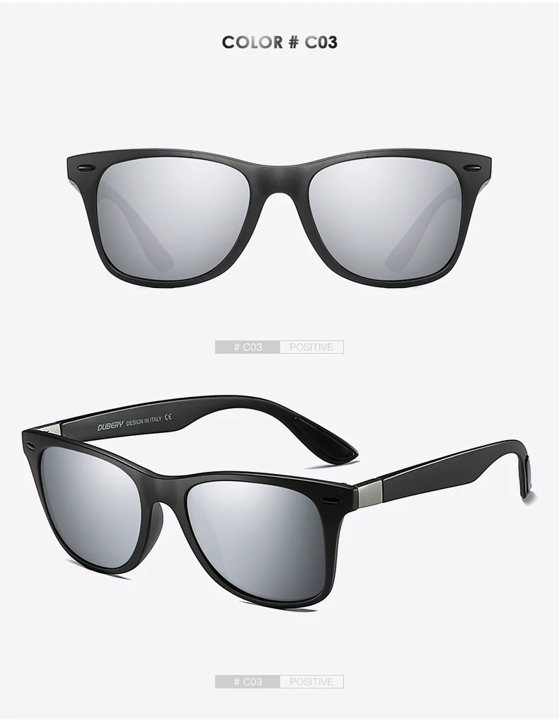 DUBERY, Винтажные Солнцезащитные очки, поляризационные, мужские солнцезащитные очки, для мужчин, квадратные оттенки, для вождения, черные, Oculos, мужские, 8 цветов, модель 4195 - Цвет линз: NO3