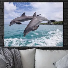 Decorative Pictures poster animal Print Dolphin Canvas Painting Frameless wall art for home decor Decorative Pictures poster animal Print Dolphin Canvas Painting Frameless wall art for home decor