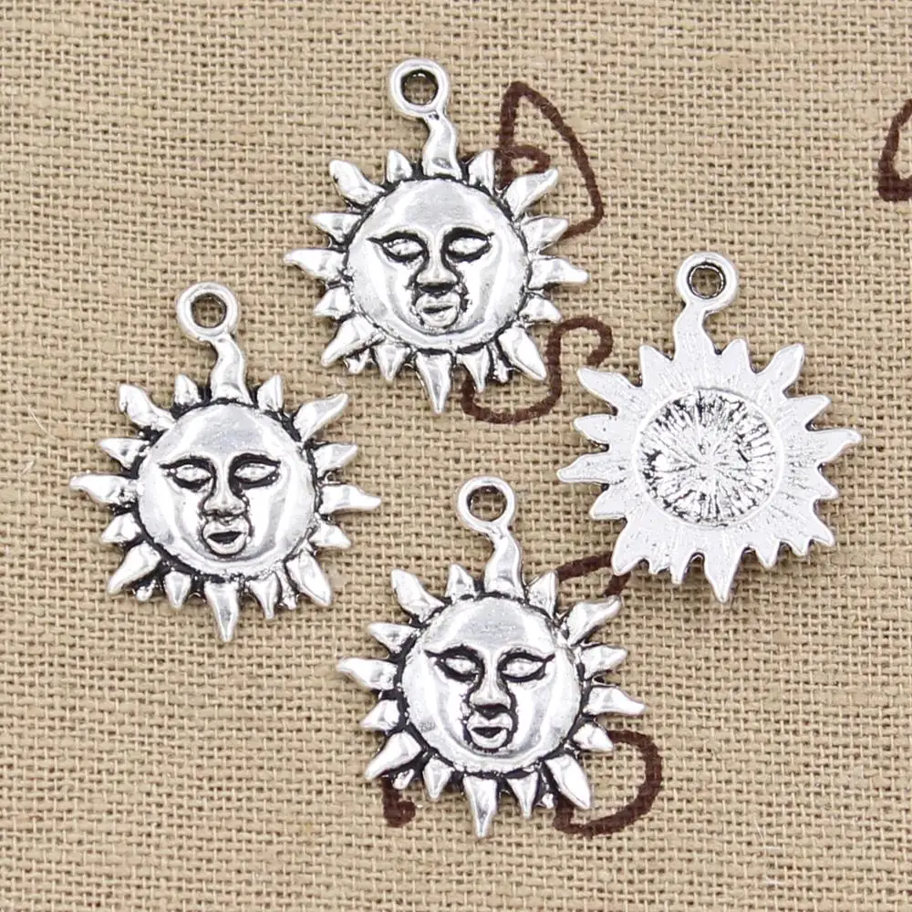 

20pcs Charms sun sunburst 23x19mm handmade Craft pendant making fit,Vintage Tibetan Silver Bronze,DIY for bracelet necklace