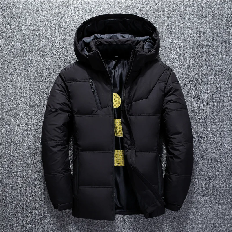 VROKINO New In Thick Winter Warm Down Jacket Men's Casual High Quality White Duck Down Jacket Men's Parker Coat M-3XL