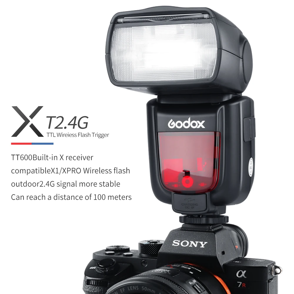 Беспроводная вспышка Godox 2x TT600 2 4G GN60 с триггером Xpro для Canon Nikon Sony Pentax Olympus