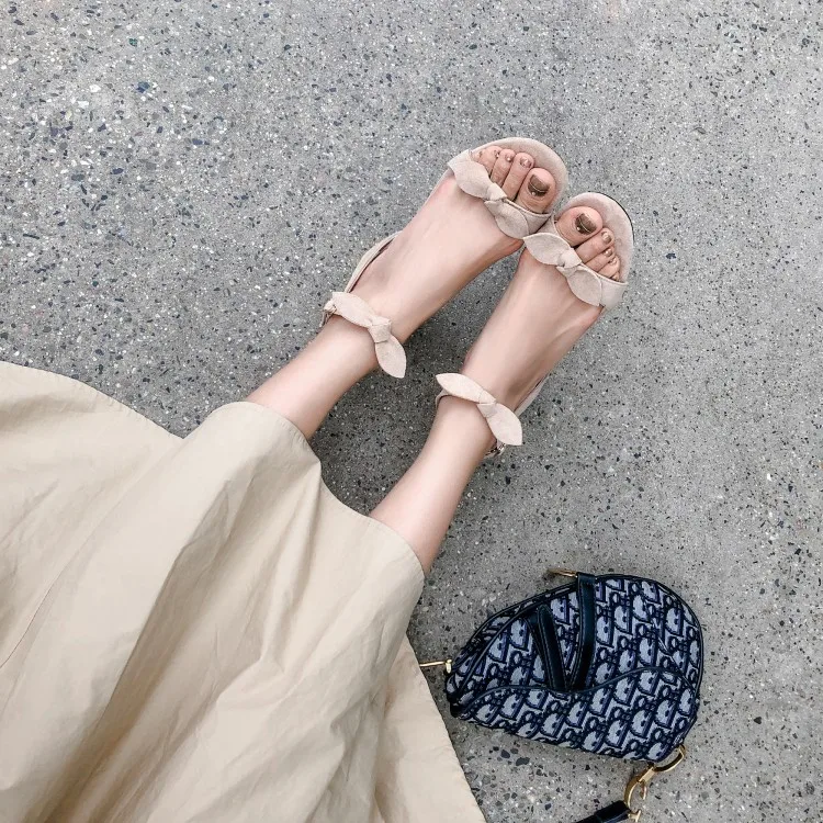 

Big Size 11 12 13 14 15 16 high heels sandals women shoes woman summer ladies Butterfly-knotted toe sandals