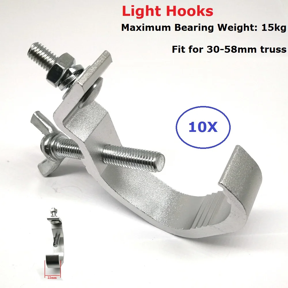 10 Pack Aluminum Light Hooks LED Par Hooks Professional Stage Dj