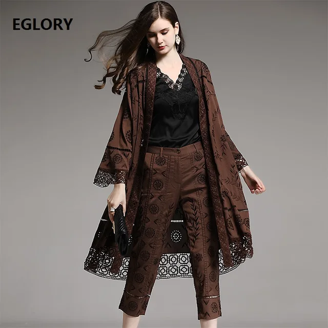 Top Quality Designer Women's Set Clothing Autumn Spring Lady Exquisite
