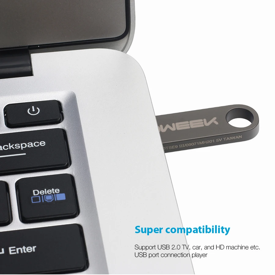 Moweek быстрая скорость мини 2,0 USB флэш-накопитель металлическая флэш-карта в виде ключа реальная емкость 4 ГБ 8 ГБ 16 ГБ 32 ГБ 64 ГБ USB карта памяти подарок