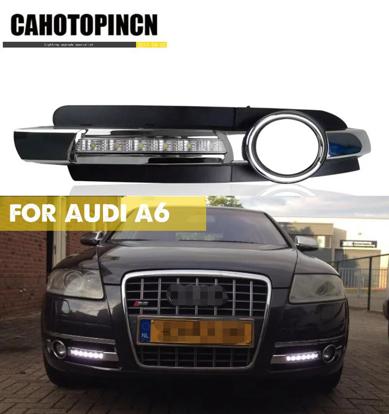 For AUDI A6 C6 2005 2006 2007 2008 Super bright OEM chrome style 12V