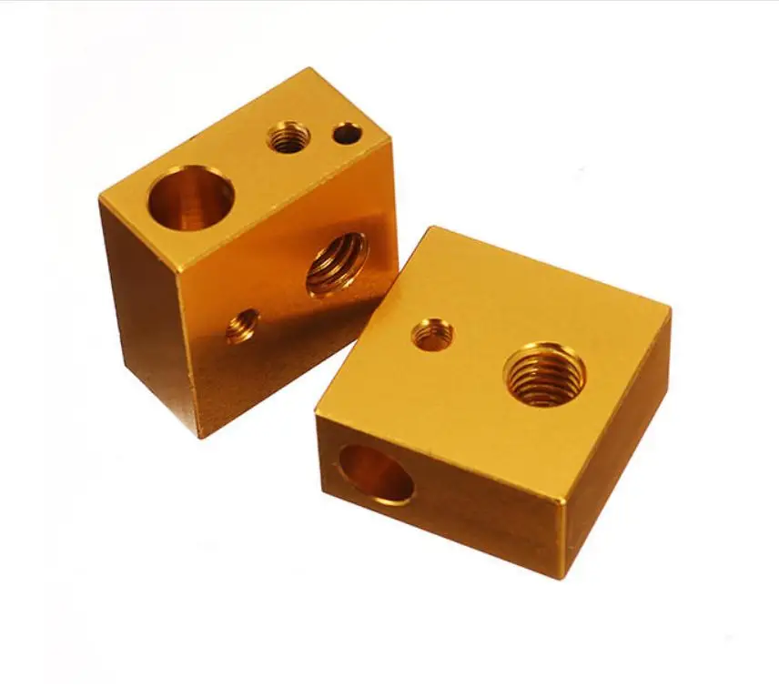 

Алюминиевый нагревательный блок для 3D-принтера Gold MK7/MK8 20*20*10 мм