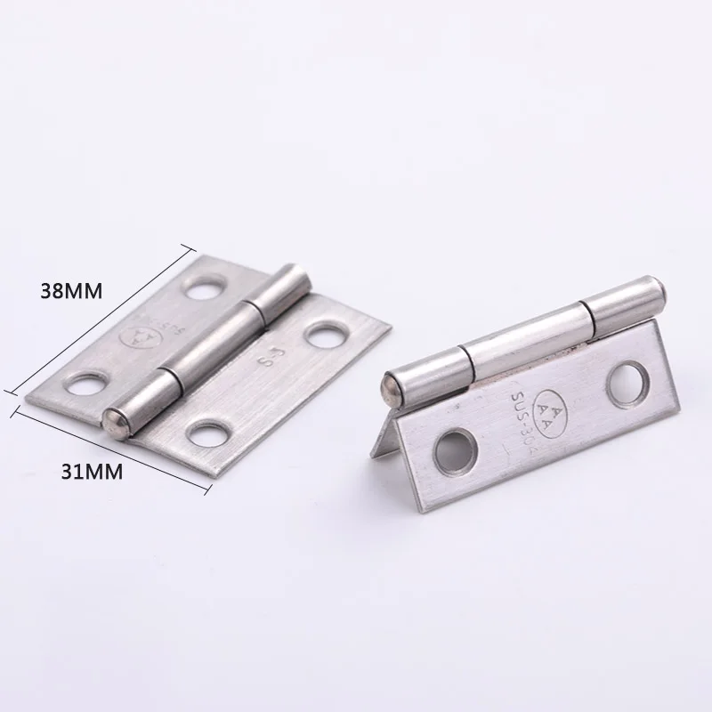 Length And Width Approx. 38 * 31 * 1mm Furniture 4 Holes 1.5 Inch Stainless Steel Hinge Furniture Hinge Hardware Fittings