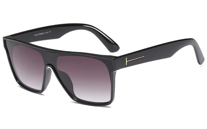Квадратные Солнцезащитные очки с одной линзой для мужчин и женщин модные очки UV400 Винтажные Очки 45710