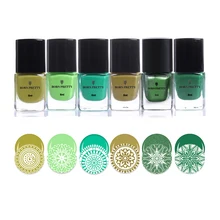 1 бутылка 6 мл Born Pretty стемпинг ногтей покрытие зеленый синий серии Маникюр Декоративный Лак для ногтей печать рисунка лака
