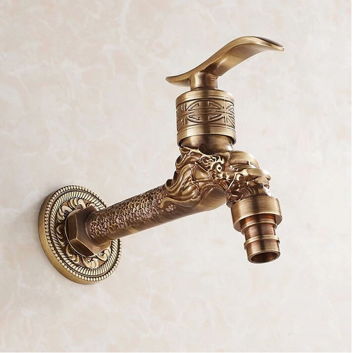 Europe style bronze total Brass washing machine faucet Outdoor mixer tapoutdoor mixer tap