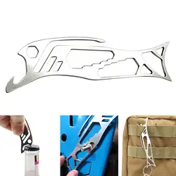 EDC gear Multi tool Открытый шестигранные ключи открывалка для бутылок нержавеющая сталь лом инструмент Отвертка путешествия Кемпинг серебро #3N13