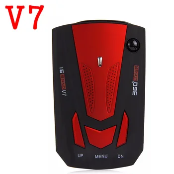 

V7 Car Radar Detector 16 Band Voice Alert Warning Anti 360 Degree Radar Detector LCD Display Car Speed Testing System