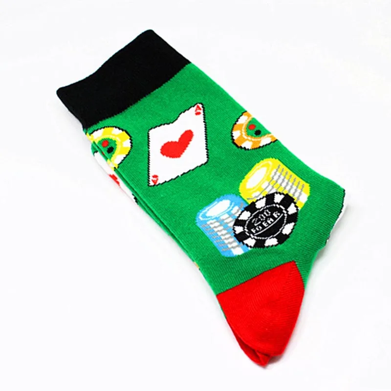 [WPLOIKJD] Новинка, забавные Носки с рисунком, яркие носки для скейтборда, мужские носки для свадебного платья, claetines Hombre Divertidos - Цвет: 24
