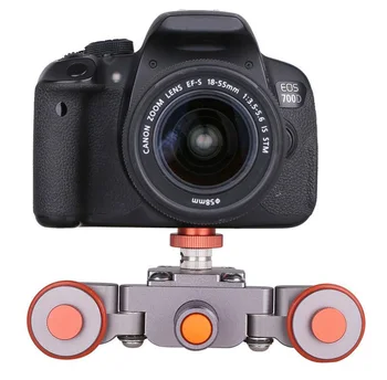 

Mini 3 Wheel Rolling Slider Flexible Motorized Auto Camera Dolly Car 360 degree panoramic for iPhone DSLR Camera Camcorder
