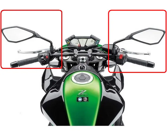

Free shipping Motorcycle Mirrors fits Kawasaki Z250 Z250SL Z750 Z800 Z1000 ZRX400 ZRX11 rearview mirror mirrors converted mirror
