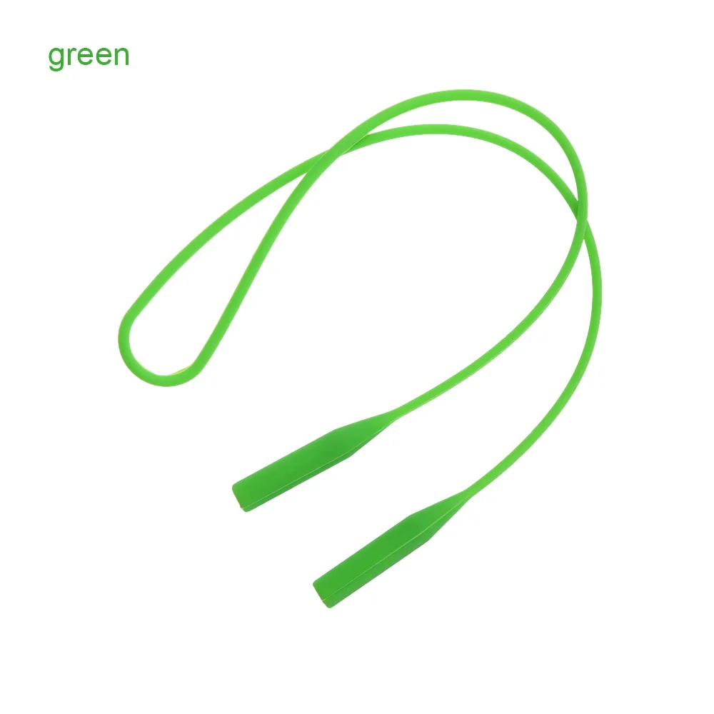 1 шт., яркие цвета, эластичные силиконовые ремни для очков, цепочка для солнцезащитных очков, спортивные противоскользящие веревки для очков - Цвет: Green
