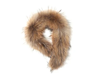 

Harppihop*2019 Real Fur Collar 100% Genuine Raccoon Fur Scarf 70cm Fur Trim of Down Coat Fur Strip/Hooded
