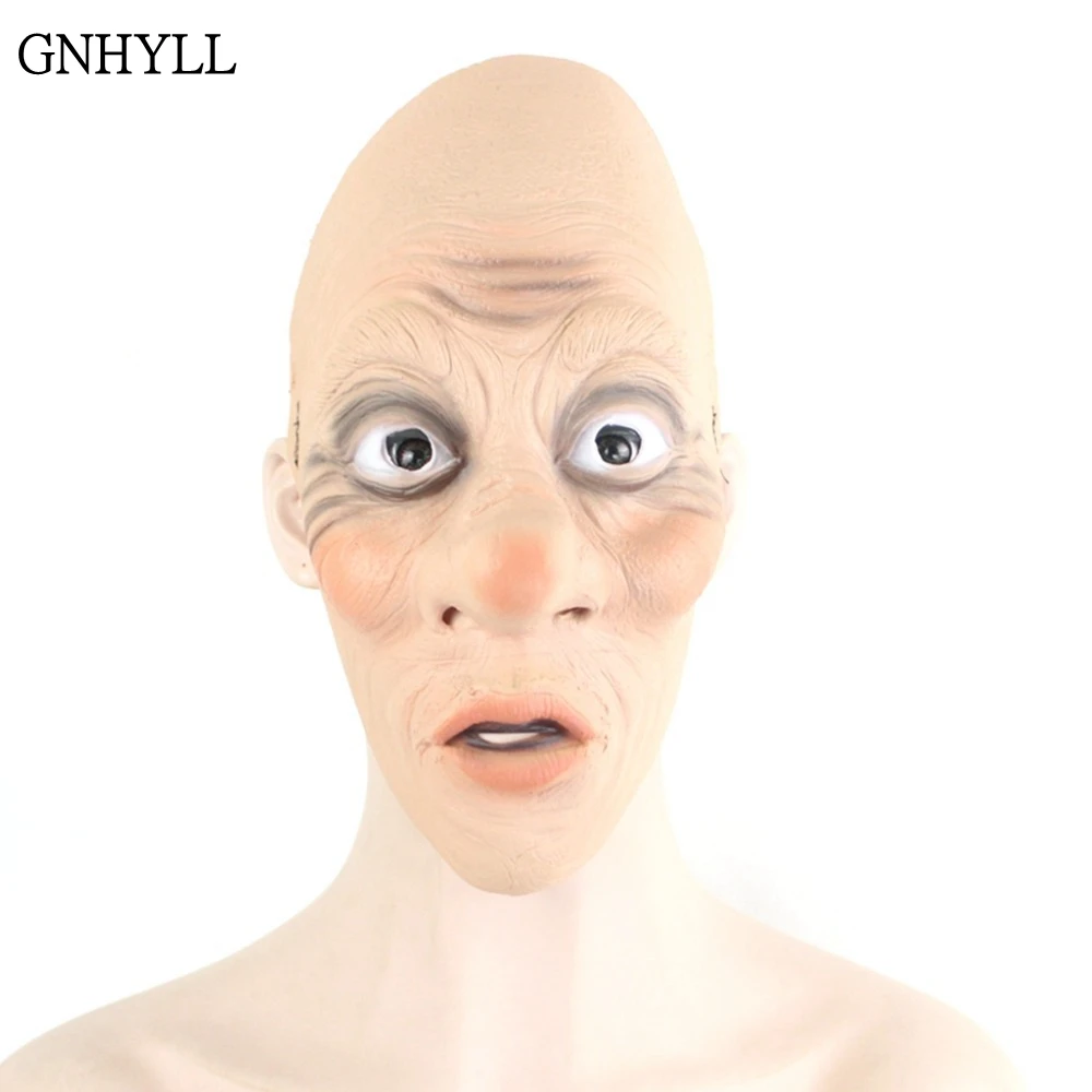 GNHYLL латексная маска для пожилых людей на Хэллоуин реалистичные резиновые маски