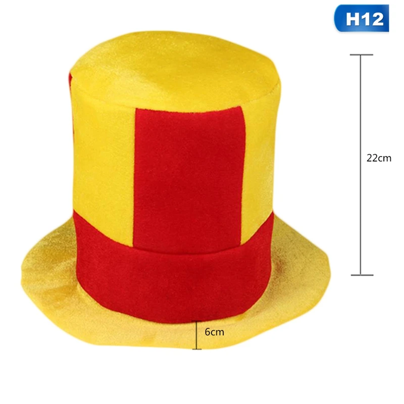 Шляпа на Хэллоуин, нарядное платье, карнавальный костюм, шапка в горошек, шляпа клоуна для вечерние голова для косплея, аксессуар - Цвет: 12