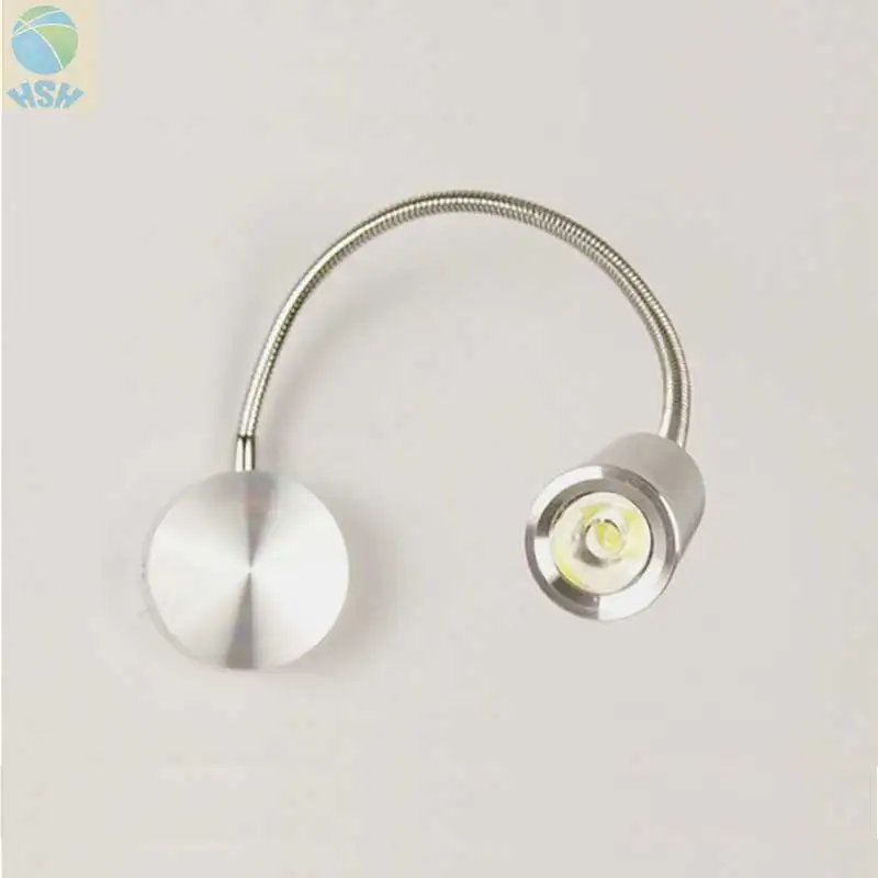 

Led black silver bedside lamp reading lamp wall lamp 3w led plumbing hose lighting